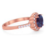 Round Natural Stone Floral Ring