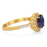 Round Natural Stone Floral Ring