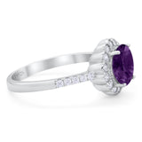 Round Natural Stone Floral Ring