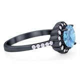 Round Natural Stone Floral Ring