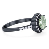 Round Natural Stone Floral Ring