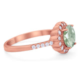 Round Natural Stone Floral Ring