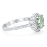 Round Natural Stone Floral Ring