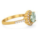 Round Natural Stone Floral Ring