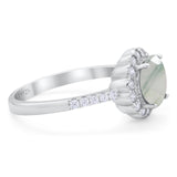 Round Natural Stone Floral Ring