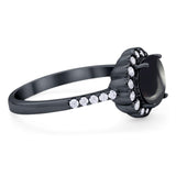 Round Natural Stone Floral Ring