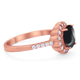 Round Natural Stone Floral Ring