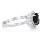 Round Natural Stone Floral Ring