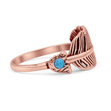 Oxidized Feather Ring