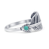 Oxidized Feather Ring