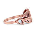Oxidized Feather Ring