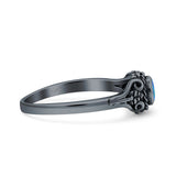 Oxidized Twisted Rope & Leaf Oxidized Ring