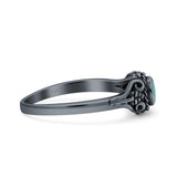 Oxidized Twisted Rope & Leaf Oxidized Ring
