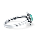 Oxidized Beaded Flower Oxidized Ring