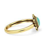 Oxidized Beaded Flower Oxidized Ring