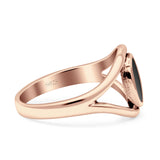 Oxidized Split Shank Oxidized Ring