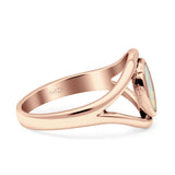 Oxidized Split Shank Oxidized Ring