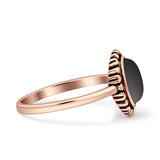 Oxidized Heart Solitaire Oxidized Ring