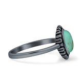 Oxidized Heart Solitaire Oxidized Ring