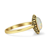 Oxidized Heart Solitaire Oxidized Ring