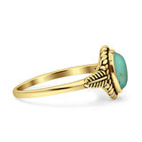 Twisted Rope Leaf Oxidized Ring