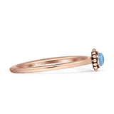 Round Mother Of Pearl Evil Eye Ring
