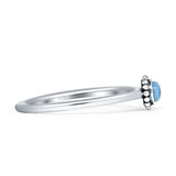 Round Mother Of Pearl Evil Eye Ring