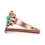 Oxidized Flower Filigree Ring