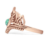 Oxidized Split Shank Leaf Ring