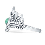 Oxidized Split Shank Leaf Ring