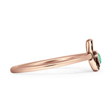Round Turquoise Horseshoe Ring
