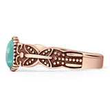 Pear Teardrop Butterfly Ring