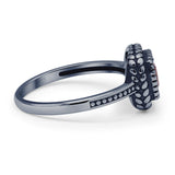 Oxidized Beaded Ring