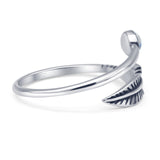 Oxidized Feather Ring