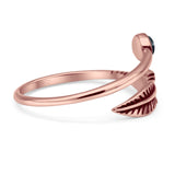 Oxidized Feather Ring