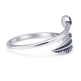 Oxidized Feather Ring