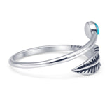 Oxidized Feather Ring