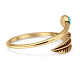 Oxidized Feather Ring