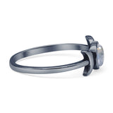 Oxidized Moon Ring