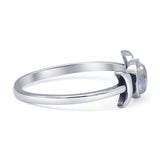 Oxidized Moon Ring