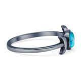 Oxidized Moon Ring