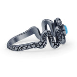 Oxidized Snake Ring