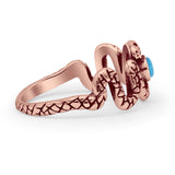 Oxidized Snake Ring