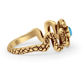 Oxidized Snake Ring