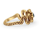 Oxidized Snake Ring