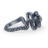 Oxidized Snake Ring