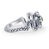 Oxidized Snake Ring