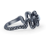 Oxidized Snake Ring
