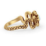 Oxidized Snake Ring