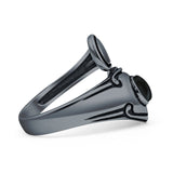 Oxidized Silver Spoon Oxidized Ring